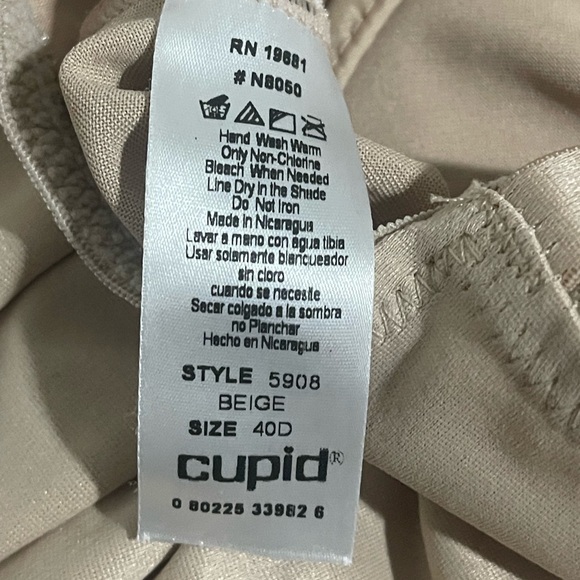 Cupid Extra Firm Control Shaping Bodysuit Style 5908 Size 40D - Picture 12 of 12